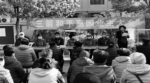 三箭和平嘉园业主大会现场